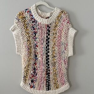 Anthropologie Pilcro Shaina crocheted sweater vest XL